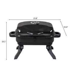 Portable Folding Charcoal Grill BBQ and Smoker with Lid
