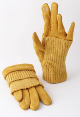 Two Piece Knitted Sleeved Gloves