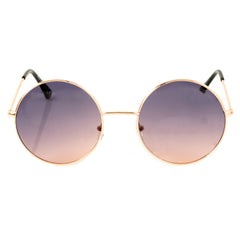 Round Rose Gold Women Sunglasses